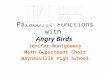 Parabolic Functions with Angry Birds Jenifer Montgomery Math Department Chair Waynesville High School