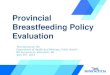 Provincial Breastfeeding Policy Evaluation Tina Swinamer, RD Department of Health and Wellness, Public Health BFI Symposium, Edmonton, AB April 16 th,