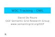 W3C Tracking – OWL David De Roure GGF Semantic Grid Research Group 