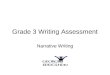 Grade 3 Writing Assessment Narrative Writing. Grade 3 Narrative Writing2 Table of Contents Definition of Narrative Writing Scoring Rubrics Model Papers