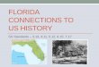 FLORIDA CONNECTIONS TO US HISTORY SS Standards – 3.13, 4.11, 5.12, 6.15, 7.17