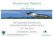Summary Report of CSO Meeting GEF Expanded Constituency Workshop (ECW), Southern Africa 15 th July 2013 Livingstone, Zambia ()