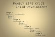 FAMILY LIFE CYLCE Child Development Stage 1 Singles/ Individuals Stage 2 Marriage Stage 3 Childbearing Stage 4 Parenting Stage 5 Launching/ Teens Stage