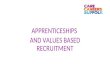 APPRENTICESHIPS AND VALUES BASED RECRUITMENT. The Suffolk Brokerage has recently launched a new recruitment support service for adult social care employers