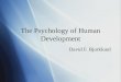 The Psychology of Human Development David F. Bjorklund