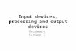 Input devices, processing and output devices Hardware Senior I