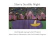 Starry Seattle Night 2nd Grade January Art Project West Mercer Elementary Art Enrichment Program