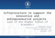 Infrastructure to support the innovative and entrepreneurial projects Case of the Higher School of Economics Anastasiya Tyurina Head of Business Incubator