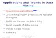 August 7, 2015Data Mining: Concepts and Techniques1 Applications and Trends in Data Mining Data mining applications Data mining system products and research