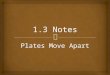 Plates Move Apart.   What happens when plates move apart? Think About…