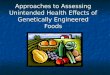 Approaches to Assessing Unintended Health Effects of Genetically Engineered Foods