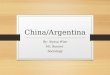 China/Argentina By: Alyssa Wise Mr. Bunner Sociology
