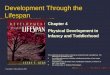 Development Through the Lifespan Chapter 4 Physical Development in Infancy and Toddlerhood This multimedia product and its contents are protected under