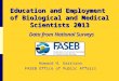 Education and Employment of Biological and Medical Scientists 2013 Data from National Surveys Howard H. Garrison FASEB Office of Public Affairs