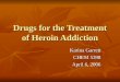Drugs for the Treatment of Heroin Addiction Karina Garrett CHEM 5398 April 6, 2006