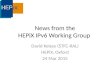 News from the HEPiX IPv6 Working Group David Kelsey (STFC-RAL) HEPiX, Oxford 24 Mar 2015