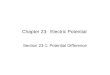 Chapter 23: Electric Potential Section 23-1: Potential Difference
