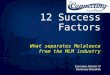 12 Success Factors What separates Melaleuca from the MLM industry Executive Director IV Rosemary Brandrick
