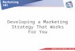 Marketing 101 PREPARED BY SEPTA MARKETING – APRIL 2015 Developing a Marketing Strategy That Works For You