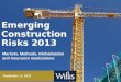 Emerging Construction Risks 2013 Markets, Methods, Globalization and Insurance Implications September 11, 2013