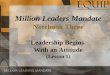 Million Leaders Mandate Notebook Three Leadership Begins With an Attitude (Lesson 1)