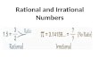 Rational and Irrational Numbers. Rational Number