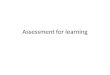Assessment for learning. Principles of Assessment for Learning AfL: Is part of effective planning Focuses on how pupils learn Is central to classroom