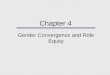 Chapter 4 Gender Convergence and Role Equity. Chapter Outline Male - Masculine and Female - Feminine: Not Necessarily So How Sex and Gender Identity Develop