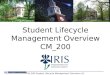 CM_200 Student Lifecycle Management Overview v11 Student Lifecycle Management Overview CM_200