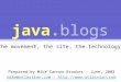 Java. blogs “The movement, the site, the technology” Prepared by Mike Cannon-Brookes - June, 2003 mike@atlassian.commike@atlassian.com - ://