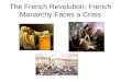 The French Revolution: French Monarchy Faces a Crisis