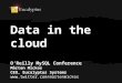 Data in the cloud O’Reilly MySQL Conference Mårten Mickos CEO, Eucalyptus Systems 