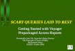 SCARY QUERIES LAID TO REST Getting Started with Voyager Prepackaged Access Reports Presented by Jean Vik, Associate Library Director The University of