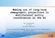 1 Making use of long-term demographic projections in multilateral policy coordination in the EU Per Eckefeldt DG ECFIN European Commission Joint Eurostat/UNECE
