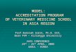 MODEL: ACCREDITATION PROGRAM OF VETERINARY MEDICINE SCHOOL IN ASIA REGION Prof.Romziah Sidik, Ph.D. Drh. Dean FVM – Airlangga University AAVS CONFERENCE