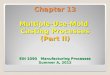 Chapter 13 Multiple-Use-Mold Casting Processes (Part II) EIN 3390 Manufacturing Processes Summer A, 2012