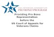 Providing Pro Bono Representation before the US Court of Appeals for Veterans Claims
