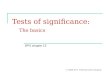 Tests of significance: The basics BPS chapter 15 © 2006 W.H. Freeman and Company