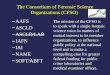 The Consortium of Forensic Science Organizations (CFSO) – AAFS – ASCLD – ASCLD/LAB – IAFN – IAI – NAME – SOFT/ABFT The mission of the CFSO is to speak