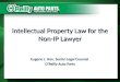 Intellectual Property Law for the Non-IP Lawyer Eugene J. Han, Senior Legal Counsel O’Reilly Auto Parts