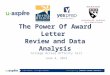 © 2015 uAspire. All rights reserved.1 The Power Of Award Letter Review and Data Analysis College Access Affinity Call June 4, 2015