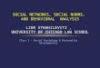 Class 3 – Social Psychology & Personality Heterogeneity SOCIAL NETWORKS, SOCIAL NORMS, AND BEHAVIORAL ANALYSIS LIOR STRAHILEVITZ, UNIVERSITY OF CHICAGO