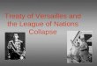 Treaty of Versailles and the League of Nations Collapse