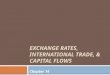EXCHANGE RATES, INTERNATIONAL TRADE, & CAPITAL FLOWS Chapter 14
