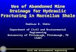 Civil and environmental engineering Use of Abandoned Mine Drainage for Hydraulic Fracturing in Marcellus Shale Radisav D. Vidic Department of Civil and