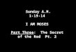 Sunday A.M. 1-19-14 I AM MOSES Part Three: The Secret of the Rod Pt. 2