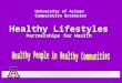 Healthy Lifestyles Partnerships for Health University of Arizon Cooperative Extension