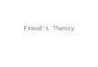 Freud’s Theory. Unconscious The most important determinant of behavior –Psychic determinism Mental processes that we are unaware of –Created by experience,