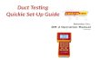 Duct Testing Quickie Set-Up Guide. RetroTec Blower Door Duct Tester DM-2 Meter