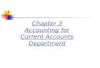 Chapter 3 Accounting for Current Accounts Department